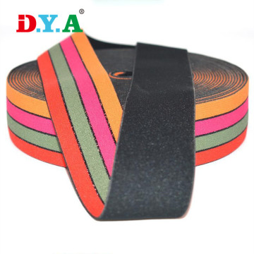 custom striped lurex elastic webbing 2cm 3.8cm 4cm