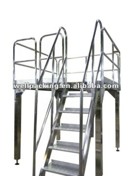 Supporting platform for multihead weigher and packaging machine