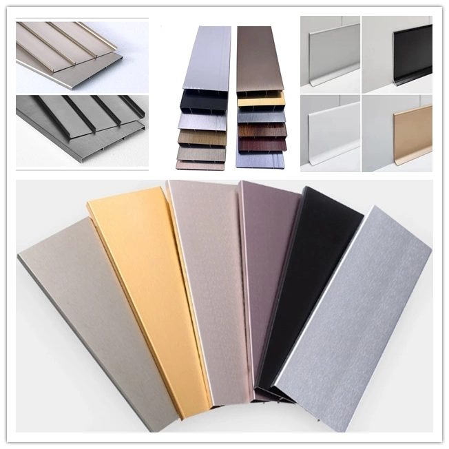 60mm Aluminum Skirting Board Baseboard for Wall Protection