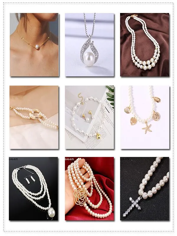 Fancy New Design Fashion Jewellery Women Pendant Necklace Pearl Necklace Women Jewelry