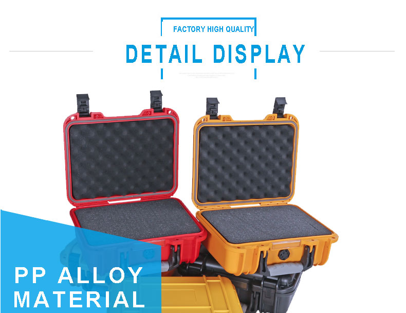D2812 Small Size Hard Engineering PP Material Plastic Flight Case for Equipment Protective Case with Padded Foam Inside