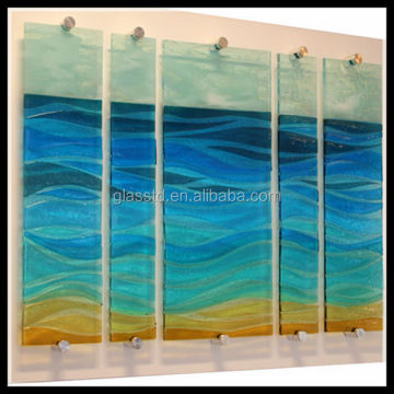 new design tempered glass wall art panels