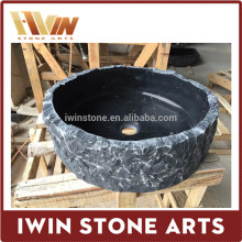 Nature black marble stone wash basins