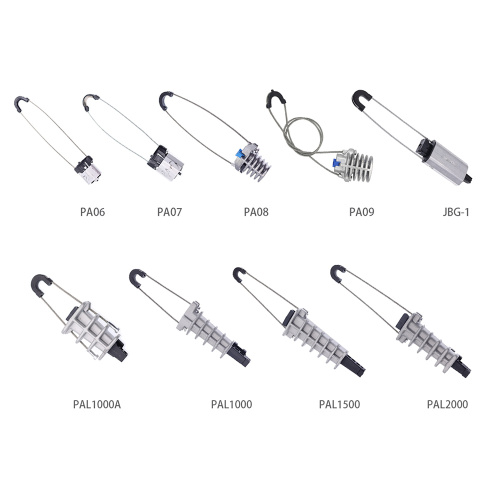 Cabo de metal de alta resistência Ancoragem de acabamento sem saída de ancoragem de cunha branca de fibra óptica de fibra óptica de fibra óptica