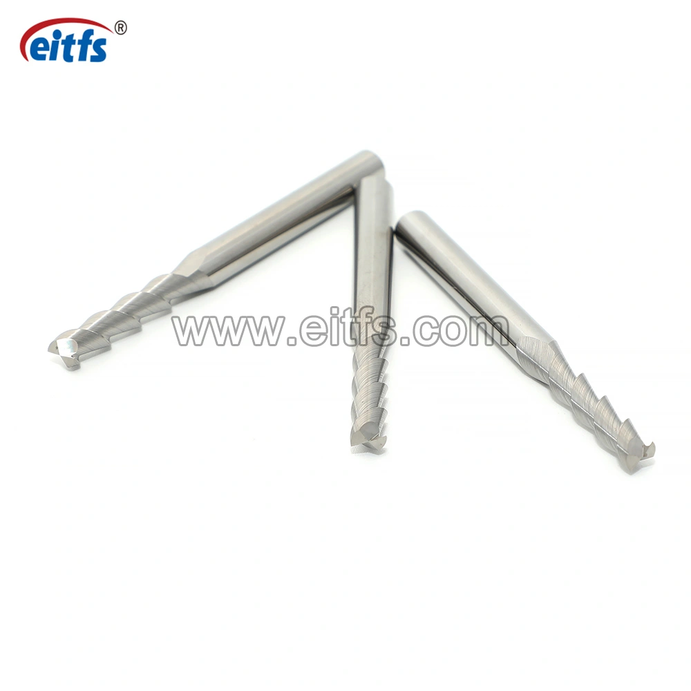 Carbide 2 Spiral Flute Square End Mill for Aluminum Alloy Cutting