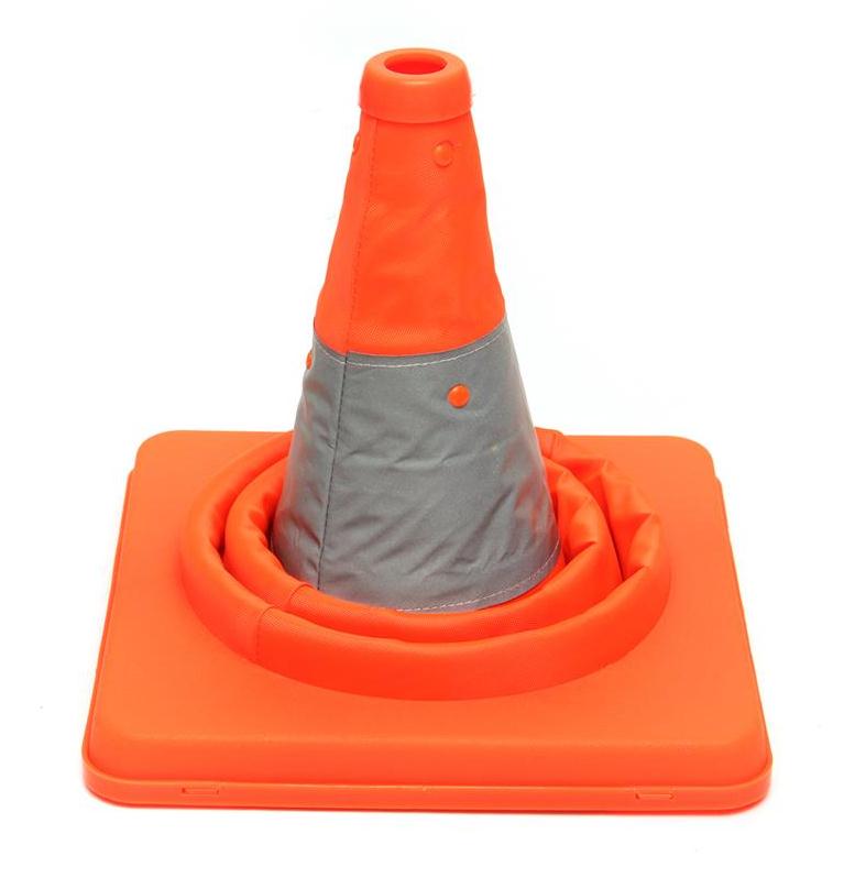 2021 New Products Collapsible Retractable Orange PVC Plastic Safety Traffic Cones