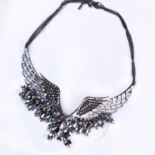 Wing Pendant Necklace With Cubic Zircon Accents