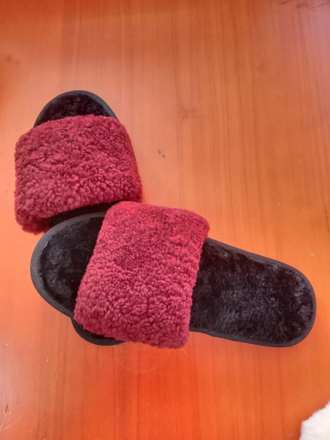 Women Fur Flat Sandals Sheepskin House Slippers Fur House Slippers