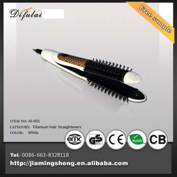 Electric Hair Straightener with Comb Hair Curling Iron Auto Plastic Hair Brush