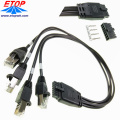 Формованные микрофитовые разъемы к кабелю Splitter RJ45