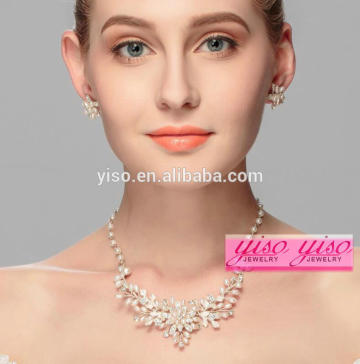 new style hot sale traditional bridal crystal vintage pearl necklaces