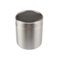 Mini lata de lixo com bancada de aço inoxidável escovado