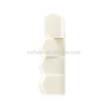 Pentagon Shape Facial Cleaning sponge for application of foundation or moisturizer to reach the contoured areas of the face