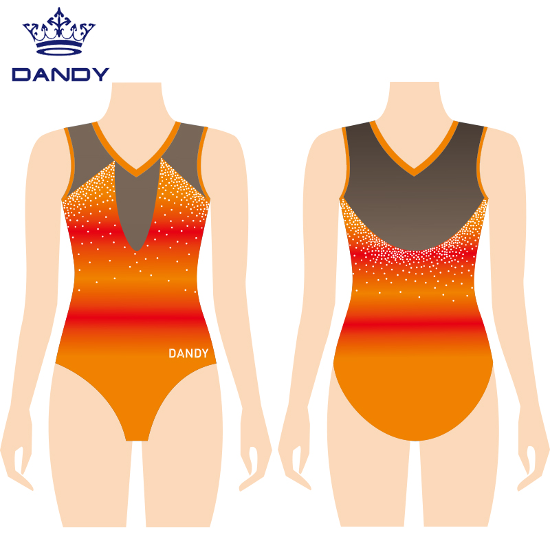 Meninas malha leotards sem mangas