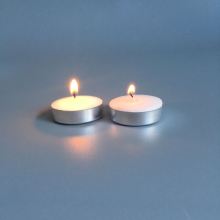 Velas de luz blanca de té blanco de cera pura de forma redonda