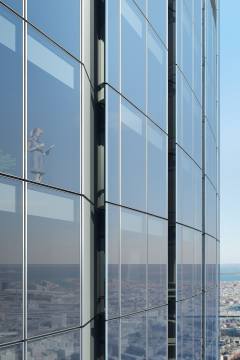 140×65 Visible Frame Insulated Glass Curtain Wall