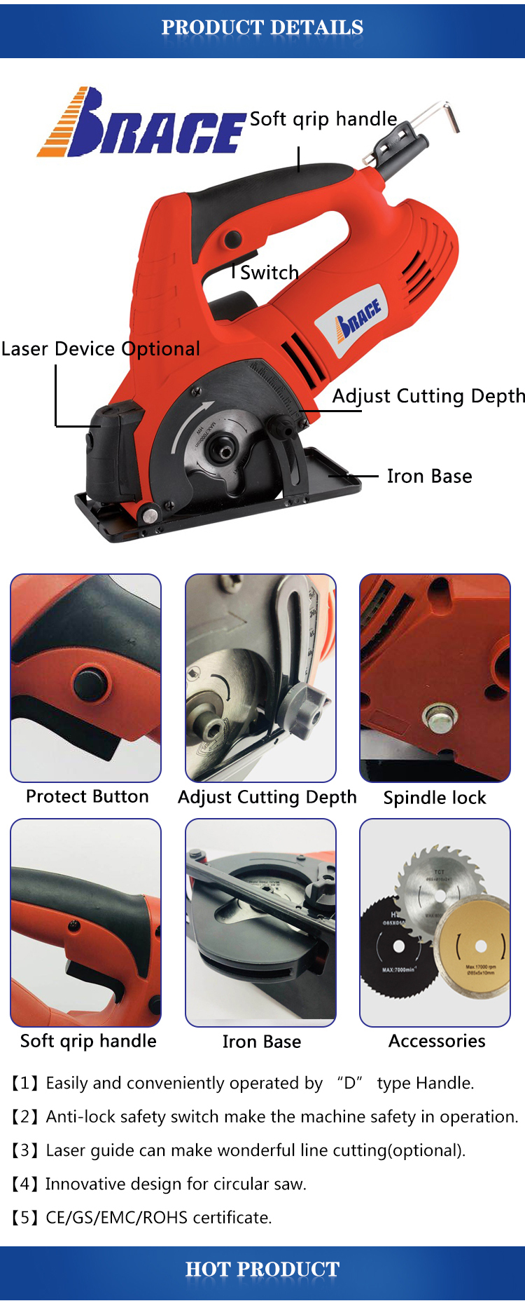 MINI Circular Saw Specifications MINI Circular Saw Specifications