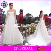 CE1251 Simply Cheap Customized Strapless A-Line Pleat Wedding Dresses For Fat Brides