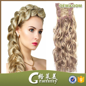 wholesale brazilian deep wave human hair extention clip in hair products