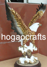 Polyresin Sculpture Beautiful American Bald Eagle with Base (HG-017)