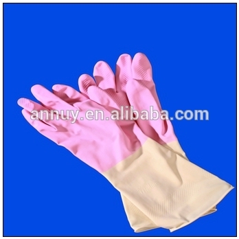 latex household gloves flocklined