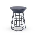 Outdoor leisure round stainless steel side table