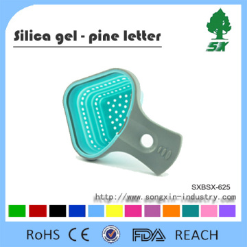 New product foldable Silicone Food Strainer/kitchen strainer/kitchen colander with Handle