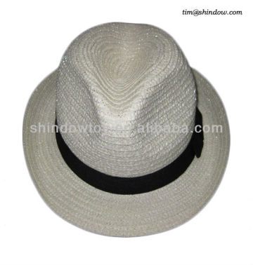 Fedora paper straw hat, Paper braid straw hat, Promotion paper straw hat