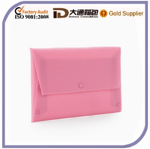 PVC Envelope Cosmetic Bag with Snap Button Fastening