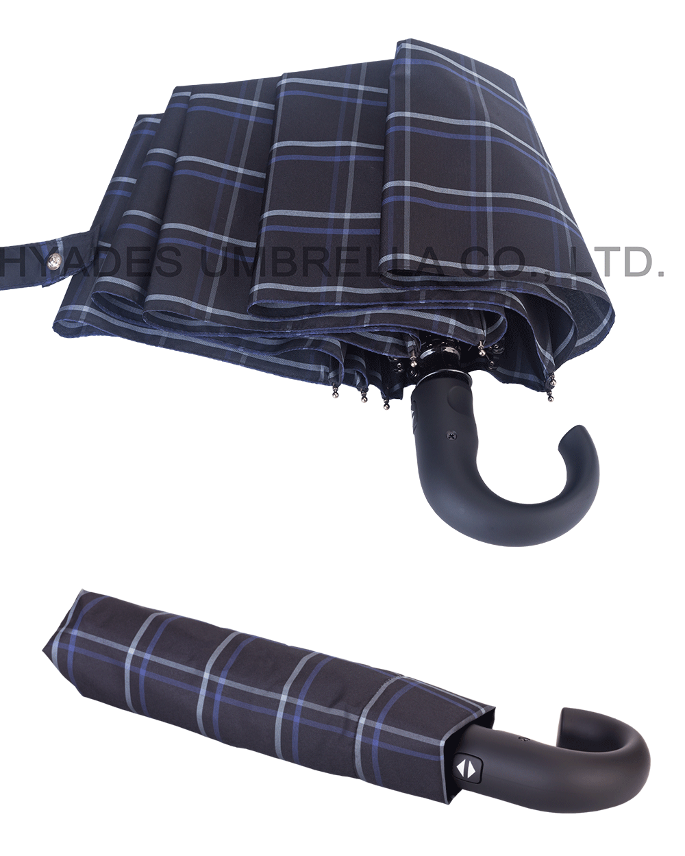 ร่มพับพร้อมที่จับโค้ง folding umbrella with curved handle
