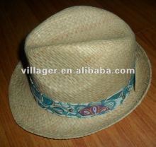 raffia straw Fedora hat