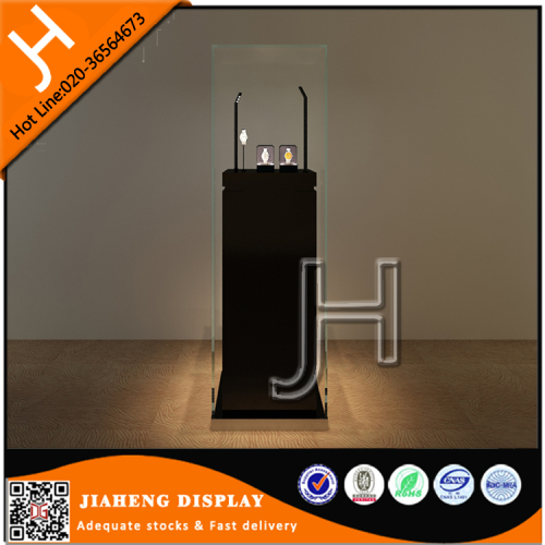 Modern shop vitrin jewelry free standing glass display cabinet