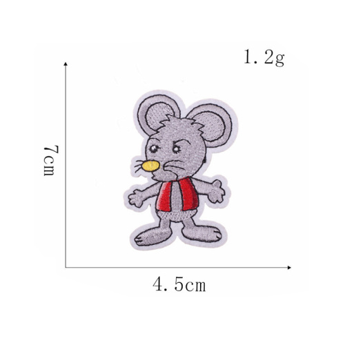 Fer sur broderie de vêtements de patch de souris brodé