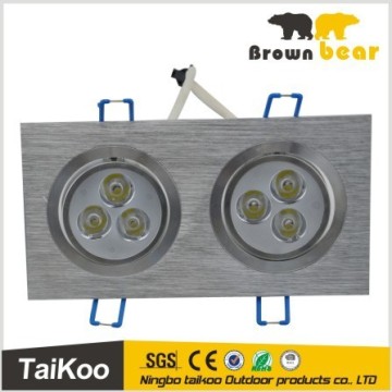 2015 rectangle led recessed celing light double heads
