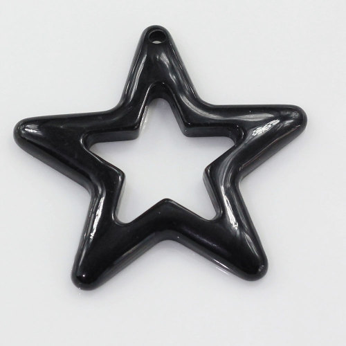 Hollow Star Flat Back Resin Kawaii Flatback Resin Cabochon DIY Hair Bows Accessories Cabochons Embellishments Phone Deco