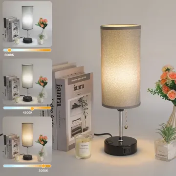 Adjustable Dimmable LED Bedroom Lamp with USB Charging