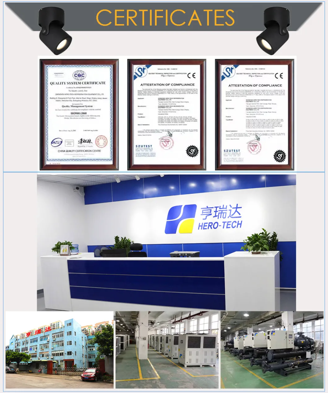35ton/35tr Air Cooled Industrial Chiller with High Efficiency and Ce
