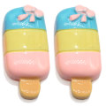 Vente en gros coloré Popsicle résine artisanat Simulation douce nourriture d&#39;été Kawaii ornement charmes Scrapbook faisant accessoire en épingle à cheveux