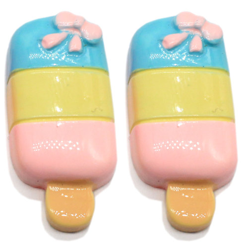 Groothandel Kleurrijke Popsicle Resin Craft Simulatie Zoete Zomer Voedsel Kawaii Ornament Charms Plakboek Maken Haarspeld Accessoire