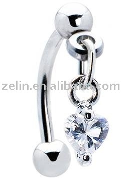 Top Down Clear Gem Dangle Star Eyebrow jewelry,eyebrow ring,316L jewlery