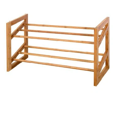 2 Tiers Bamboo Shoes Rack Stand