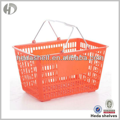 Supermarket Handle Plastic Basket