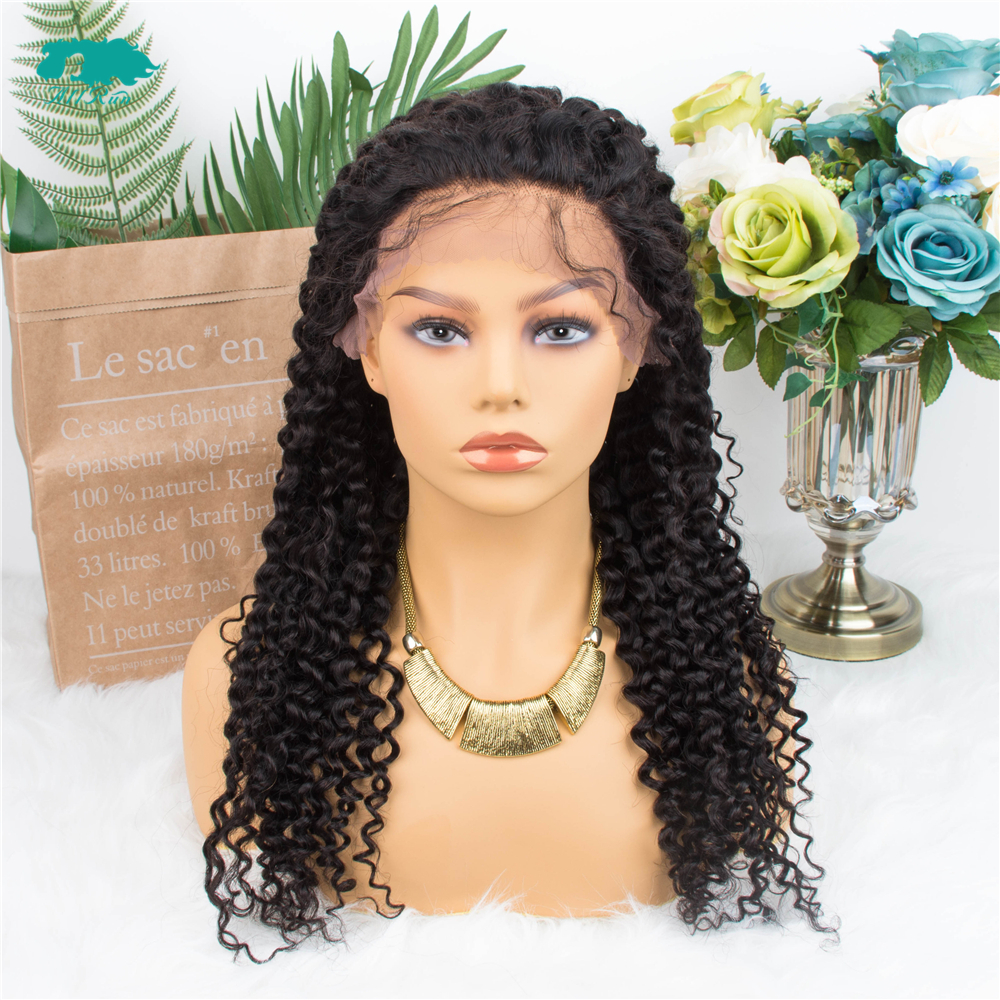 Wholesale kinky curly human hair 13*4 lace wigs for black women