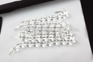 clear crystal octagonal bead chain