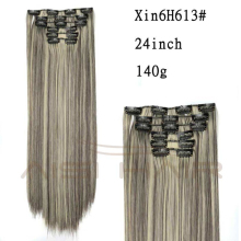 2017 Hot Sale synthetic clips hair extensions
