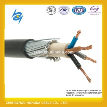 Fire Resistant 4core LV Armoured Electrical Cable XLPE Insulated Copper Core Steel Wire Armored Cable