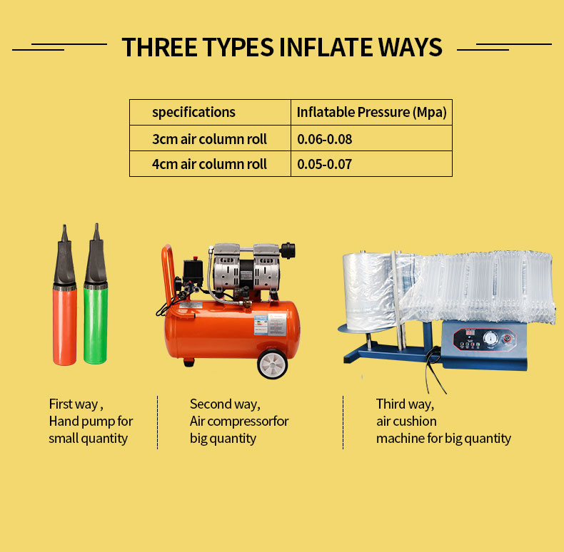 Air Column Bag Toner Cartridge Customized Air Column Bag Film Air Bags Cushion Packaging Toner Cartridge