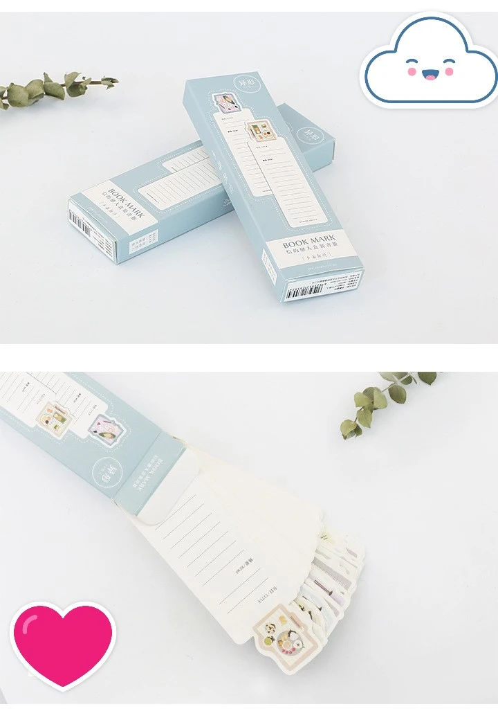 30PCS Per Box Paper Cardboard Bookmark