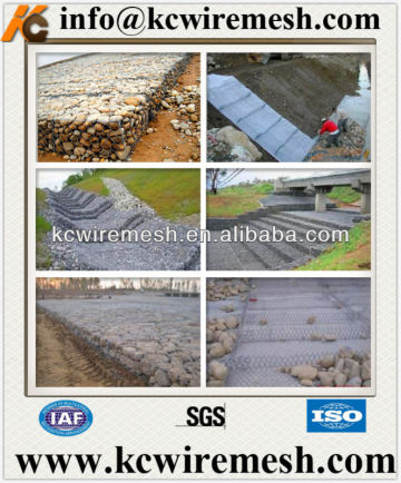 Gabion rock mattress for slope protection..