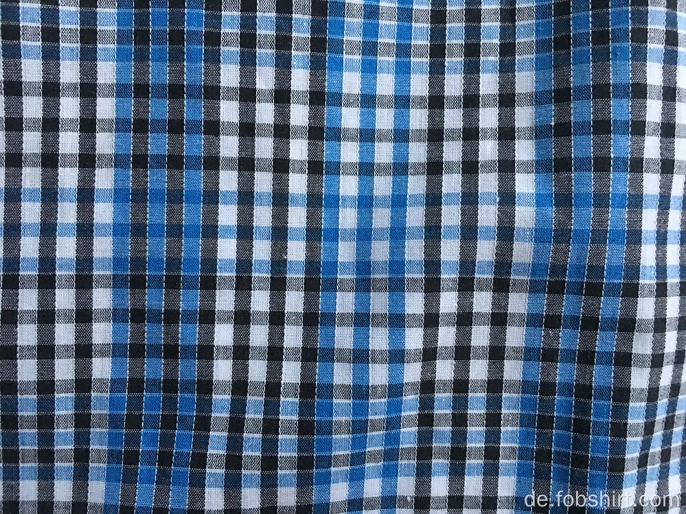 Zwei Brusttaschenhemd Bule Color Plaid